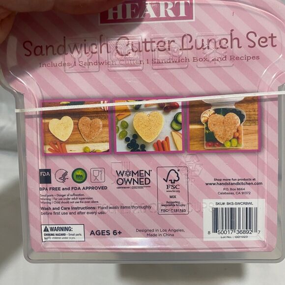 Heart Sandwich Cutter Lunch Set by Handstand Kitchen Clear and Red - Picture 10 of 10